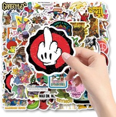 80s Cartoon Stickers Pack – 63 Vinyl Decals for Kids and Teens’ Decor