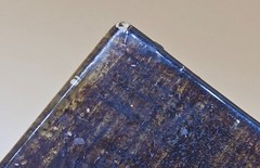 Decorative Fused Glass Square Glass Plate Gold, Brown w/Glitter High Gloss 9.5″
