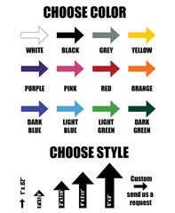 Arrows! Permanent outdoor glossy vinyl decals – Pick your size and color!