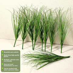 10 PCS Artificial Plants Onion Grass, Faux Shrubs Wheat Grass Greenery Stems Oni