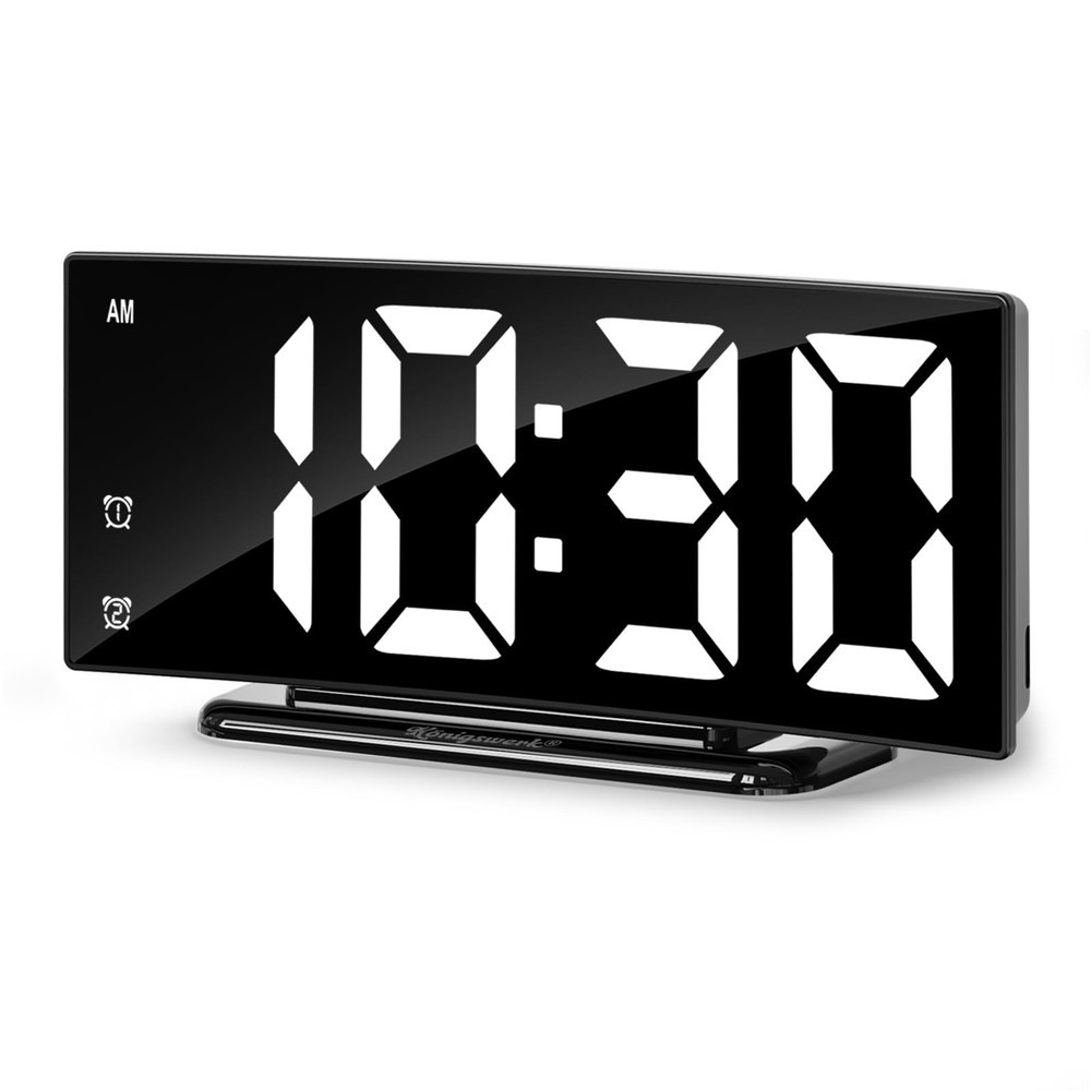 LED Digital Alarm Clock for Bedroom, Plug in Clocks with Dual Alarm/Snooze/Te…