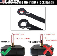 Revolutionizing Long Shaft Clock Total Length: 32mm (1-1/4 inch)