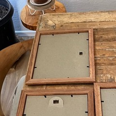 Rustic Wooden Rectangle Picture Frames Set of 3 8 x 11 in Classic Wood Grain