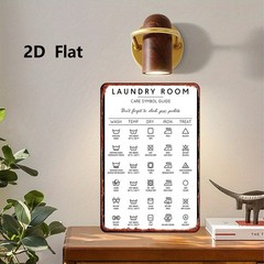 20.32*30.48 cm Metal Laundry Care Symbol Sign