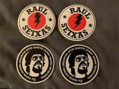 Lot of 4 RAUL SEIXAS 2 1/2″ x 2 1/2″ Logo STICKERS Black White FAST! FREE SHIP!