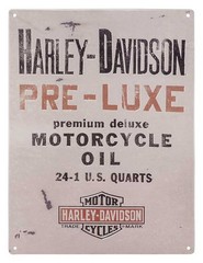 Harley-Davidson Embossed Tin Sign, Pre-Luxe Bar & Shield Logo, 12 x 15.75 inches