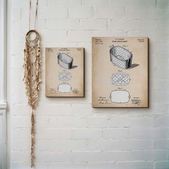 Laundry Room Décor, Patent Laundry Basket Canvas Print, Ready To Hang