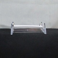 GIBSON LOT OF TEN CLEAR ACRYLIC ADJUSTABLE MEDIUM PLATE HOLDER DISPLAY GLASS