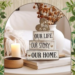 4 Pcs Farmhouse Table Decoration Home Sweet Farmhouse Tiered Tray Decor This …