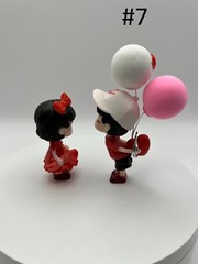 Cute Couple Mini Figure Statue Car Dashboard Decor Cartoon Interior Ornaments