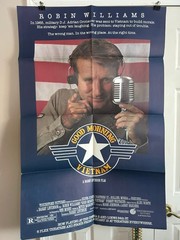 Good Morning Vietnam 1987 Movie Poster 30×45 RARE JANUARY 15 NYC SUBWAY