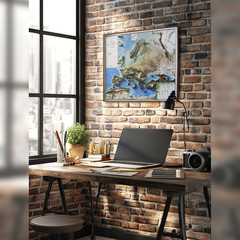 Real 3D raised relief map of Europe – with touchable mountain peaks.