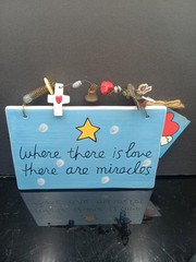 Silvestri SANDRA MAGSAMEN 7.5″ Ceramic » Miracles» Quote Plaque Free Ship! T2882