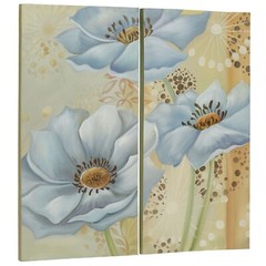 Whispering Blues Canvas Wall Art Set of Two
