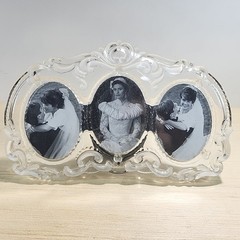 Mikasa Lead Crystal Glass Princess Oval Picture Frame Wedding Home Decor Germany