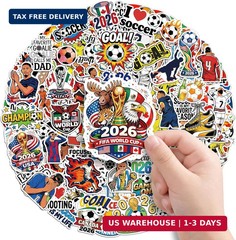 150Pcs Soccer Stickers Vinyl Waterproof Non-Repeating for Boys Girls Teens Adult