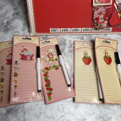 2006 Strawberry Shortcake Retail Display Memo Board Wrist Cuff Patch Pin Sticker