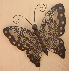 1-MEGA BUTTERFLY,Wall Hanging,Yard Art,Fence Decor,Metal,Nature Theme,BTR-017T