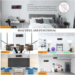 Elegant Wall Clock with Automatic Brightness & Memory Function – 13 Inches