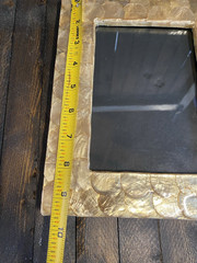 Gold Capiz Shell Picture Frame Dimensional 9.5 X 7.75 in