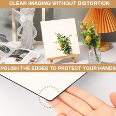 4 Pack Self Adhesive Acrylic Mirror, 8 x 8 Inch Mirror Tiles,Flexible Plastic