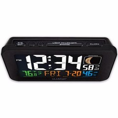 617-1485B La Crosse Technology Atomic Color Digital Alarm Clock USB – Open Box