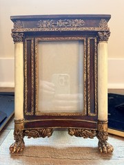 Vtg Picture Frame Lot Of 6 Ornate Wood Mixed Sizes Gold Mahogany P201