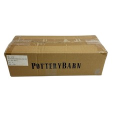 Pottery Barn Wrapped Ceramic White Wall Vase NEW OPEN BOX