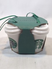 Starbucks Holiday Christmas Ornament 2016 Coffee Cups Mugs Pack of 4 New Gift