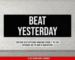 Motivational Home Gym Banner – Inspirational Weightlifting Wall Art