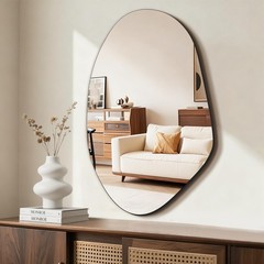 Fictor Irregular Asymmetrical Wall Mirror 32 X 19 Modern Decorative Mirror For