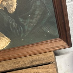 Framed Religious & Inspirational Praying Man Print, Horizontal Wood Frame