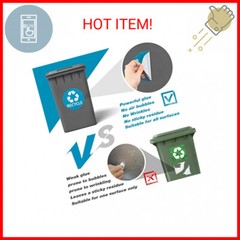 Sukh 6 Pack Recycle Sticker for Trash Can Large Sign Garbage Recycling Sticker R