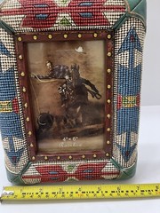 Western Theme Photo Frame Rustic Resin 4×6 Colorful Native American Colorful 7×9