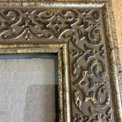 VTG Gold Brown Ornate Wood Picture Frame 15 x 13 Traditional Scroll Detail