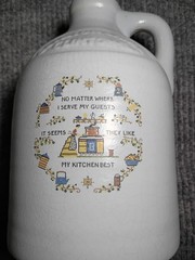 Vintage Cottagecore Clinton China Stoneware Jug About 9 Inches Tall