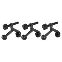 3Pcs Door Stoppers 2-1/6″ x 1-7/9″ Zinc Alloy Hinge Pin Door Stop Black