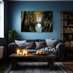 New Rivendell Painting Print Lord of The Rings LOTR Framed Canvas Wall Art Print