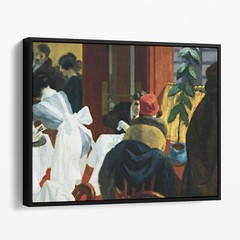 New York Restaurant 1922 by Edward Hopper America 1900s Canvas Wall Art Print