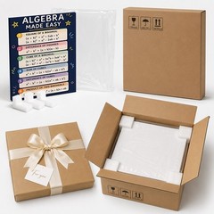 Algebra Made Easy Educational Wall Art Canvas Math Reference Poster for Student