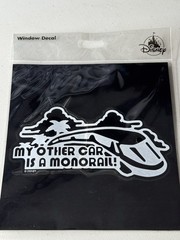 MY OTHER CAR IS A MONORAIL Walt Disney World Vinyl Window Sticker WDW
