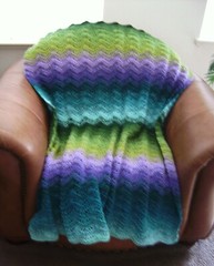 NEW HAND CROCHET GREEN PURPLE TURQUOISE MULTI COLOR AFGHAN LAP BLANKET THROW
