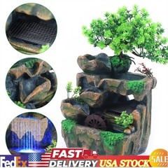 Rockery Fountain Waterfall Feng Shui Desktop Ornament Indoor Water Sound Decor