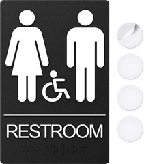 Unisex Bathroom Signs, Restroom Sign for Business – for Unisex Men and Women – 9