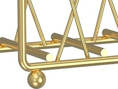 Gold Napkin Holder for Table, Modern Metal Upright Paper Napkin Holder for