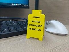 3D Printed A Little Sign To Say I Love You Mini Sign Plaque For Valentine’s Day
