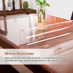Rostikong Clear Acrylic Table Protector Pad 32 X 48 Inch Transparent Plastic
