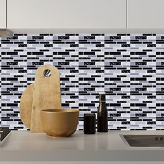 10pcs Wall Panels Self Adhensive Wall Tiles Waterproof Removable for Living Room