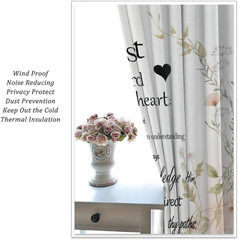 Inspirational Quotes Curtains,Boho Rustic Farmhouse Watercolor Floral Butterfly