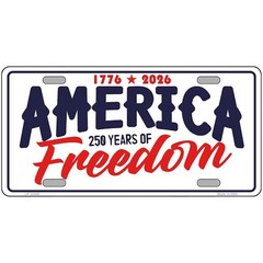 America 250 Years of Freedom Novelty Metal License Plate/Sign 6″ X 12″